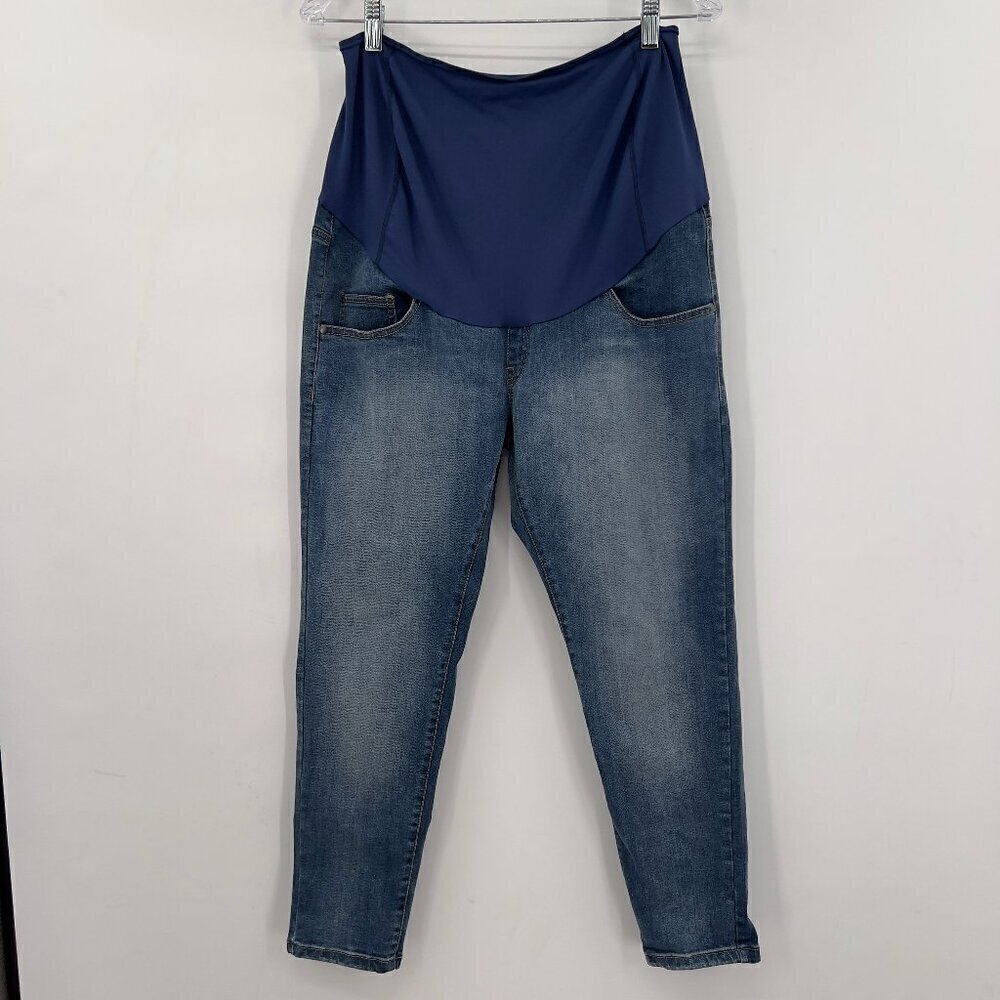 Kimi + Kai Maternity Denim Blue Crop Jeans Size 31